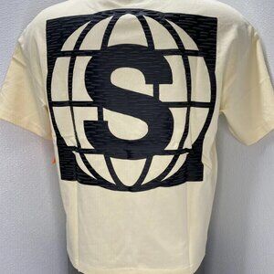 Serenede Jumbo Logo Cotton T-Shirt Beige Men’s M